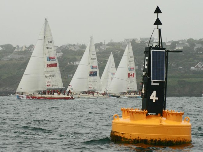 Clipper Fleet Start Race 13 from Cork Island &copy; Clipper Ventures PLC . http://www.clipperroundtheworld.com